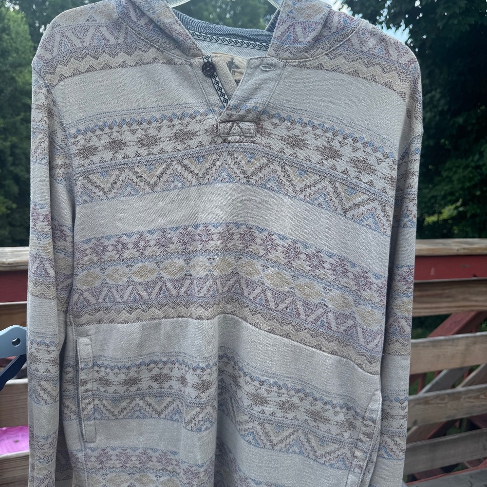 Geometric print hoodie